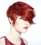 Ateş kızılı kısa saç modası 2018