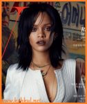 Rihanna Katlı kesim küt saç modeli